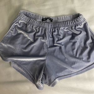 Velvet purplish/blue brandy Melville shorts